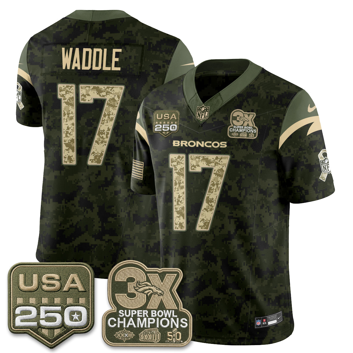 Denver Broncos 2026 Salute to Service Edition Vapor Jersey - Stitched