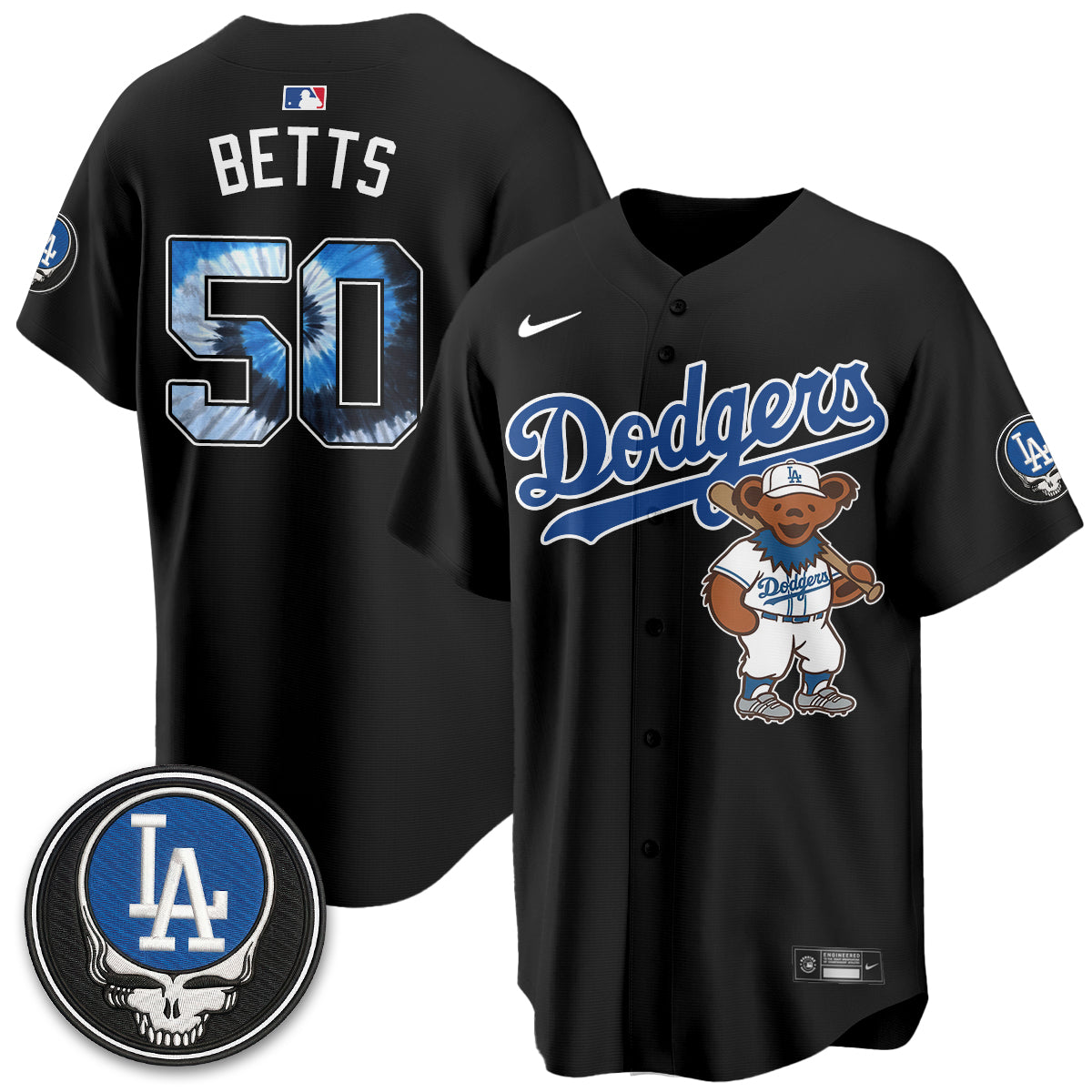 Los Angeles Dodgers x Grateful Dead Edition Vapor Jersey - Stitched