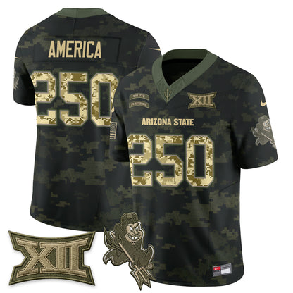 Arizona State Sun Devils 2026 Salute to Service Vapor Jersey - Stitched
