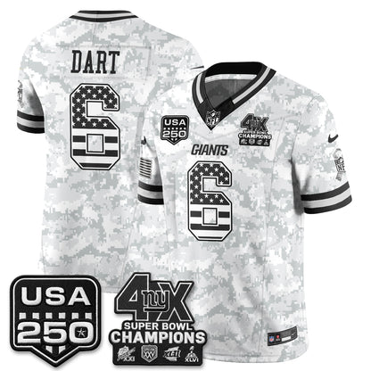 New York Giants 2026 Salute To Service Vapor Jersey - Stitched