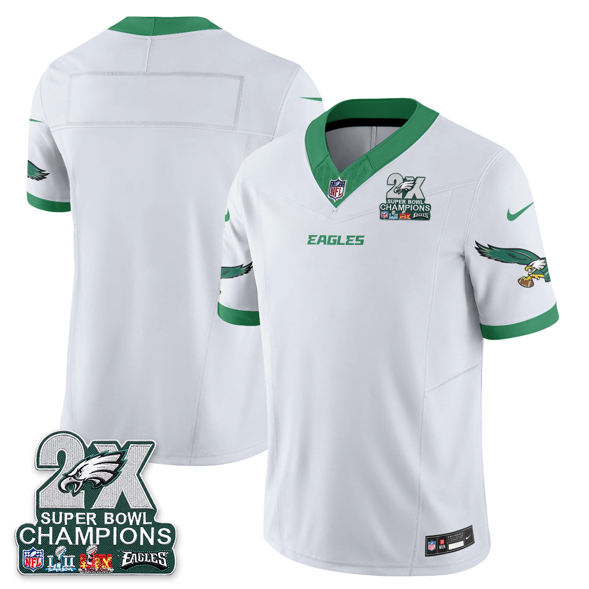 Philadelphia Eagles Fan Gear Vapor Jersey V3- Stitched