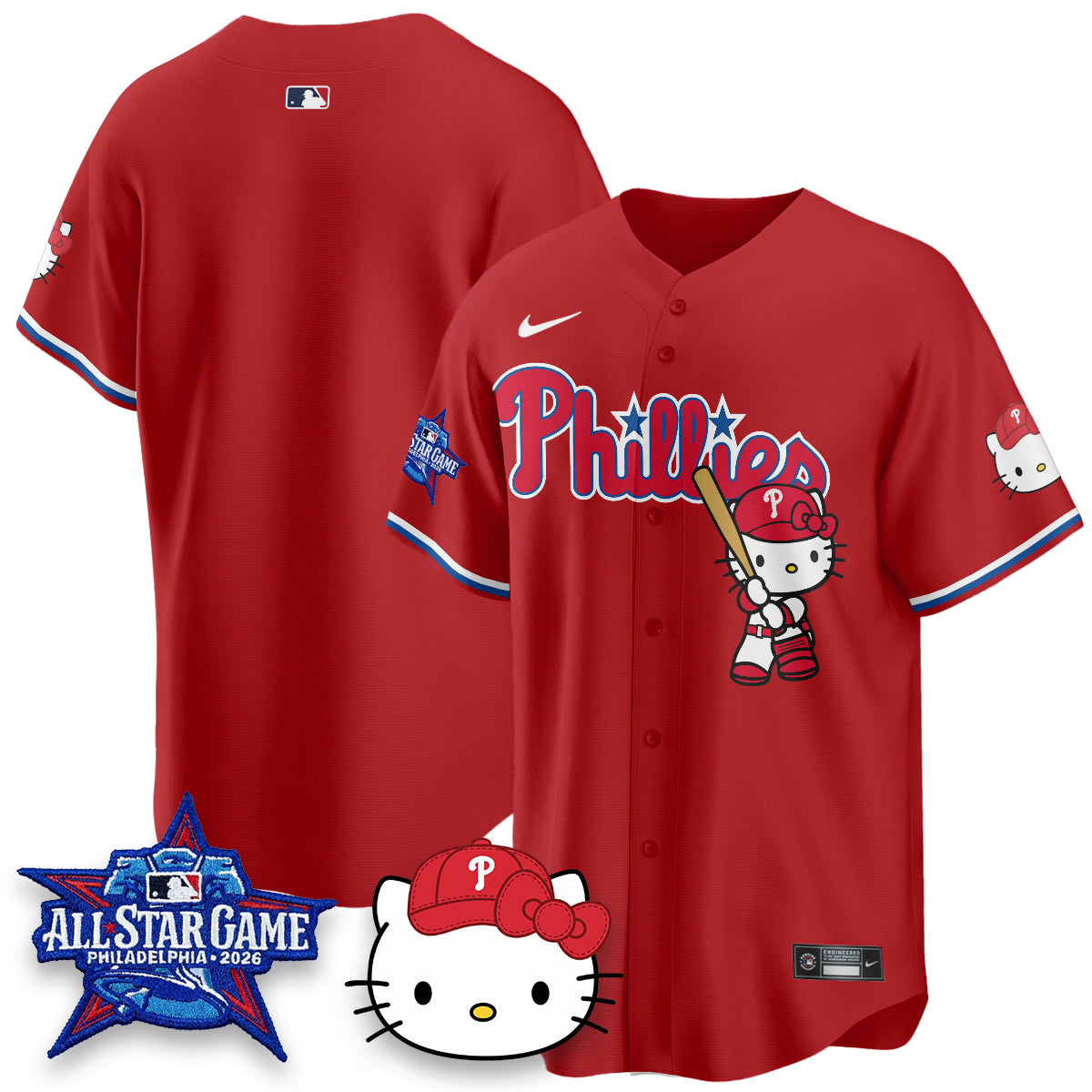 Philadelphia Phillies x Meow Kitty Vapor Limited Jersey V2- Stitched
