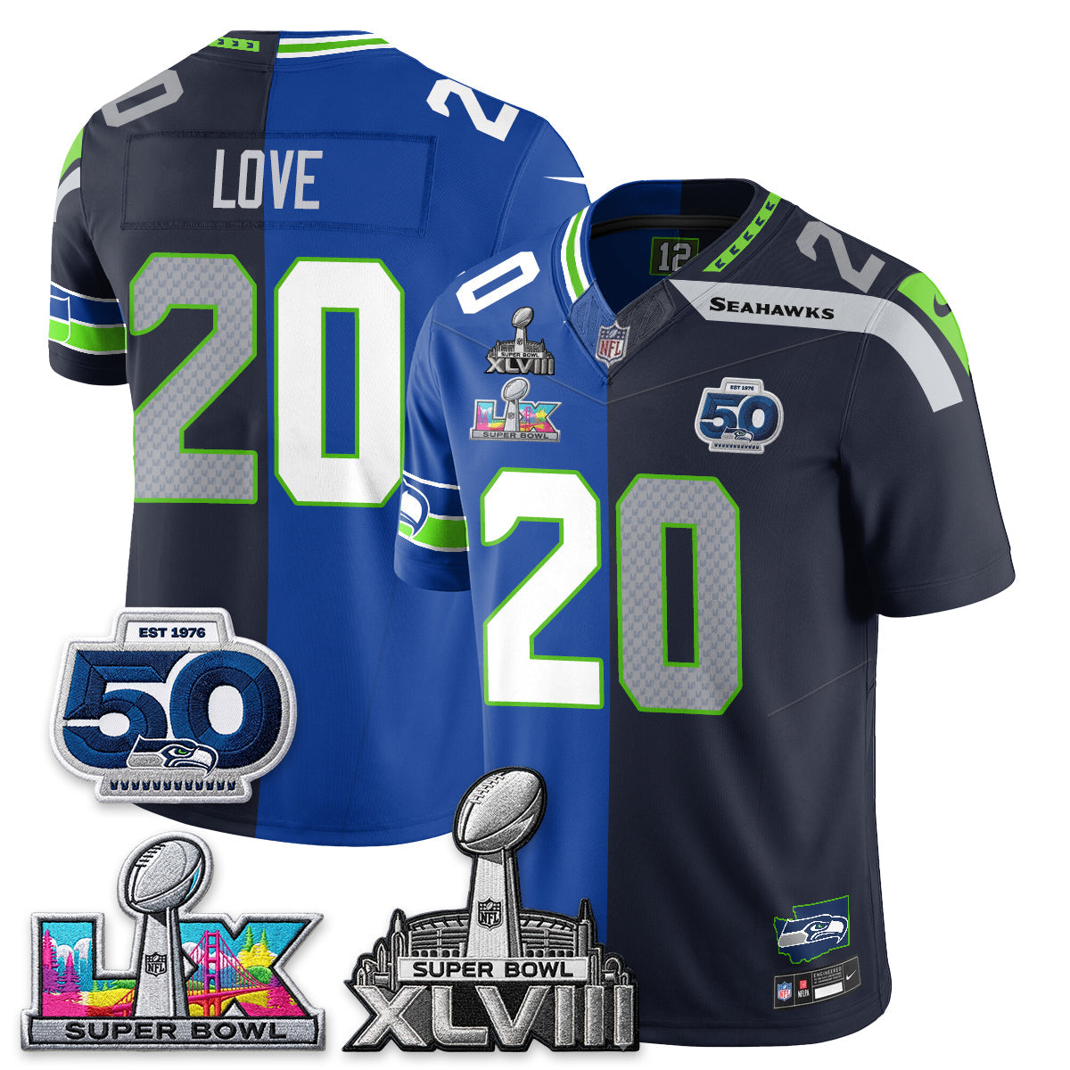 SEA SB LX Champs Split Edition Vapor Jersey - Stitch