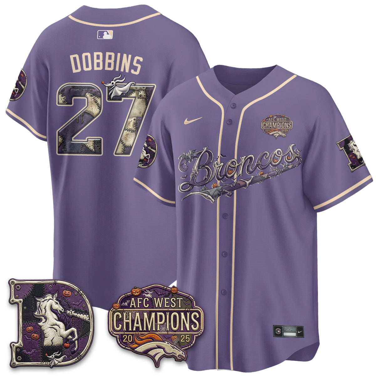 DEN 2026 Nightmare Edition Vapor Baseball Jersey - Stitched