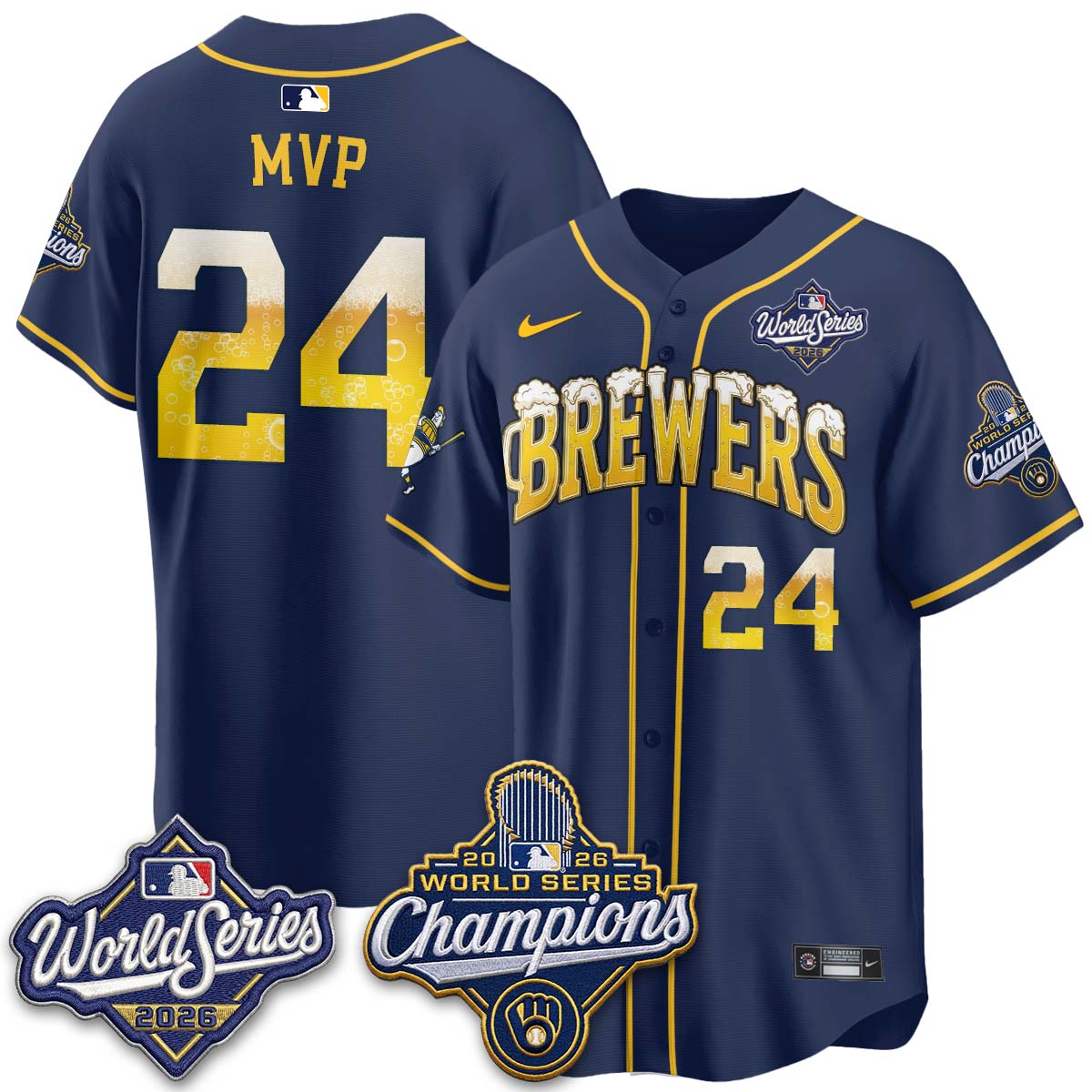 MIL "Pitcher & Pint" 2026 WS Champions Vapor Jersey - Stitched