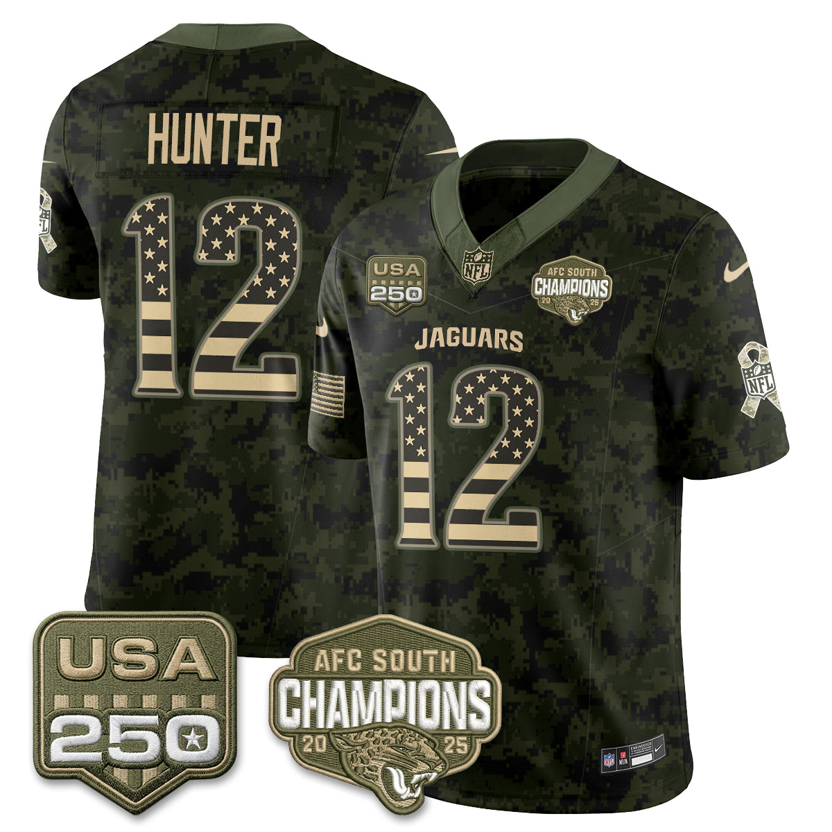 Jacksonville Jaguars 2026 Salute to Service Vapor Jersey - Stitched