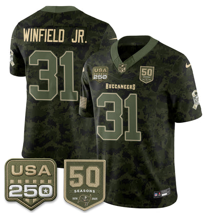 Tampa Bay Buccaneers 2026 Salute to Service Edition Vapor Jersey - Stitched