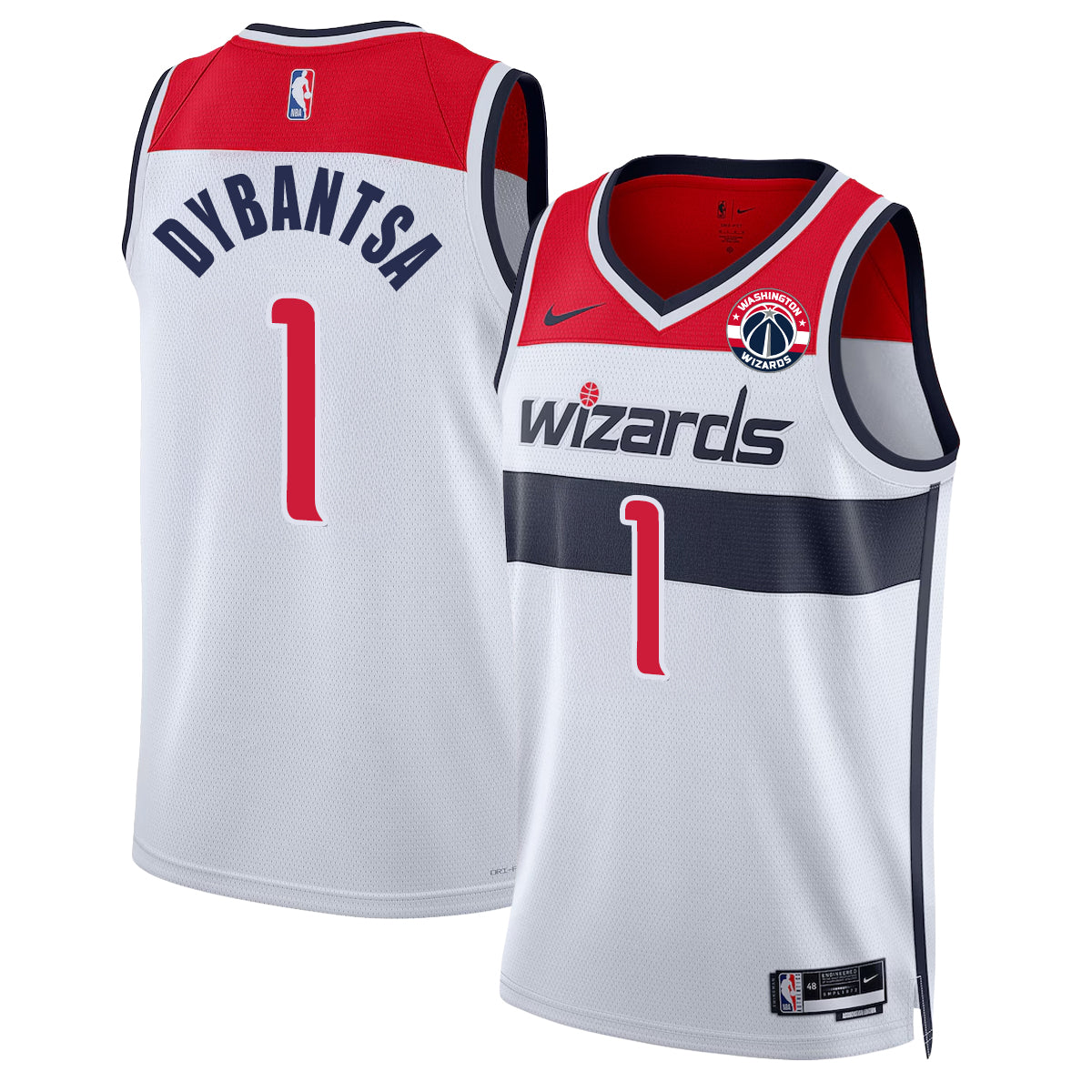Washington Wizards 2026 Basketball Draft Pick #1 Vapor Jersey - Stitched