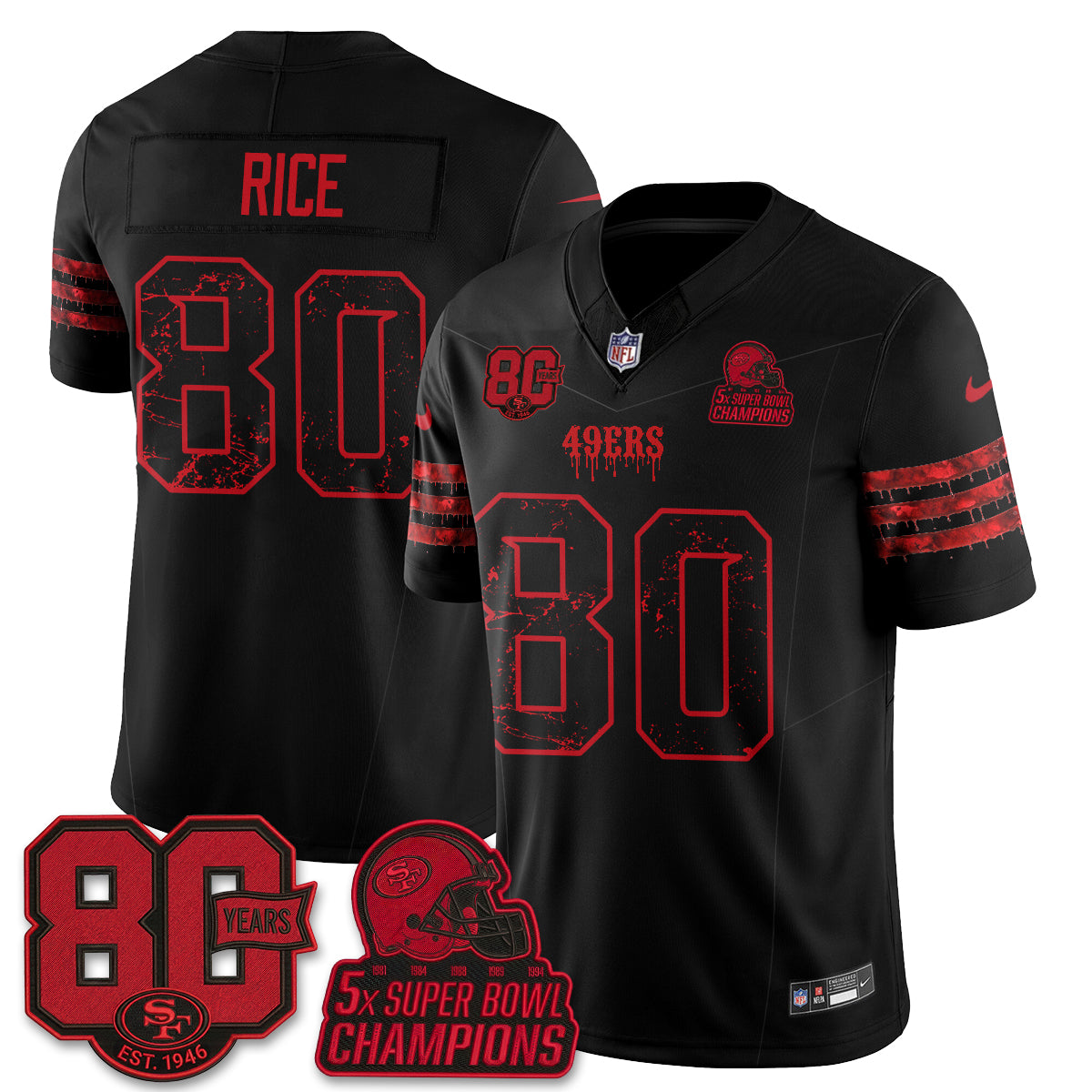 San Francisco 49ers Slasher Edition Vapor Jersey - Stitched