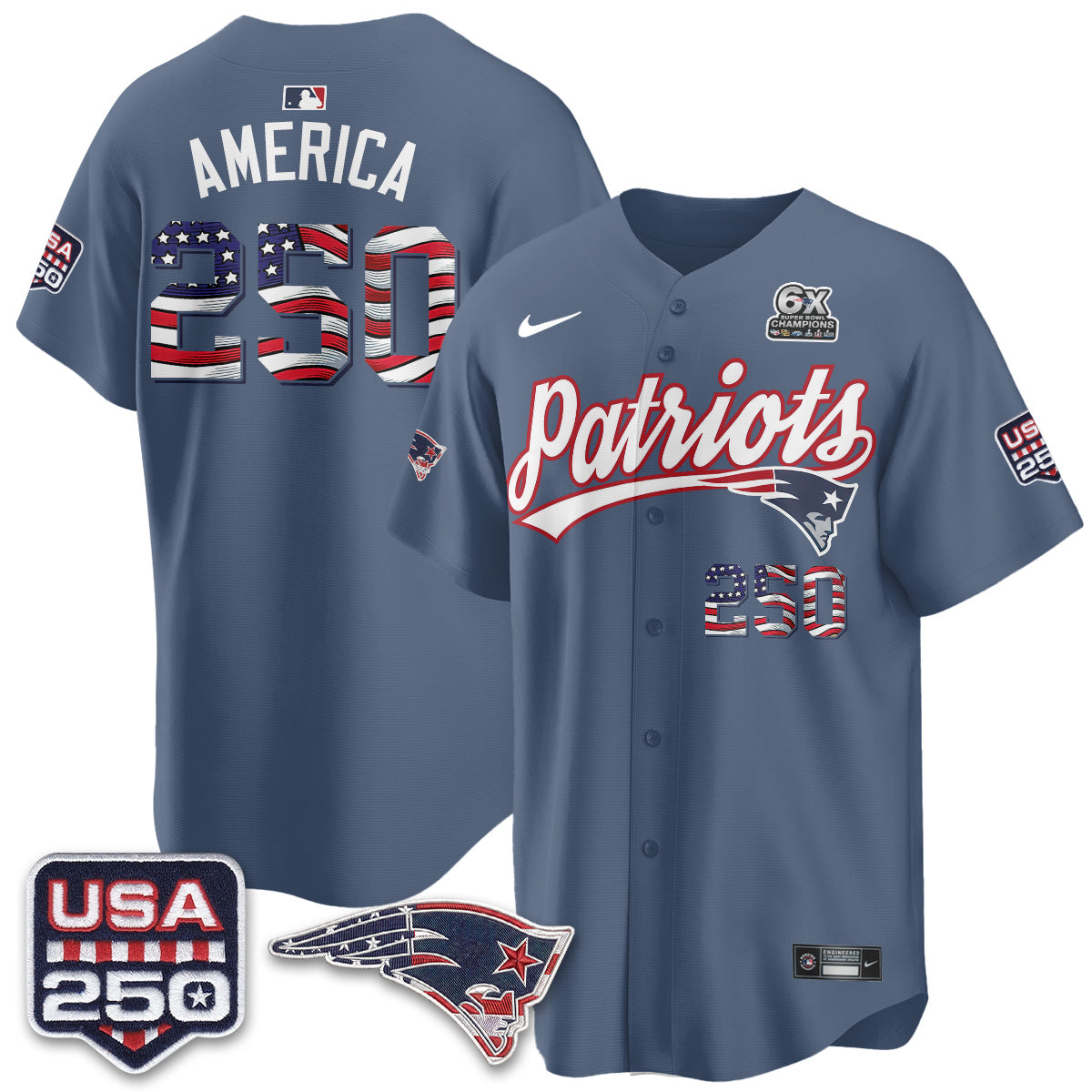 New England Patriots America Edition Vapor Jersey - Stitched