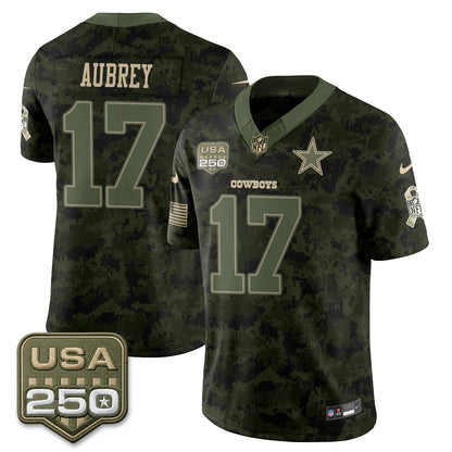 DAL 2026 Salute to Service Edition Vapor Jersey - Stitched