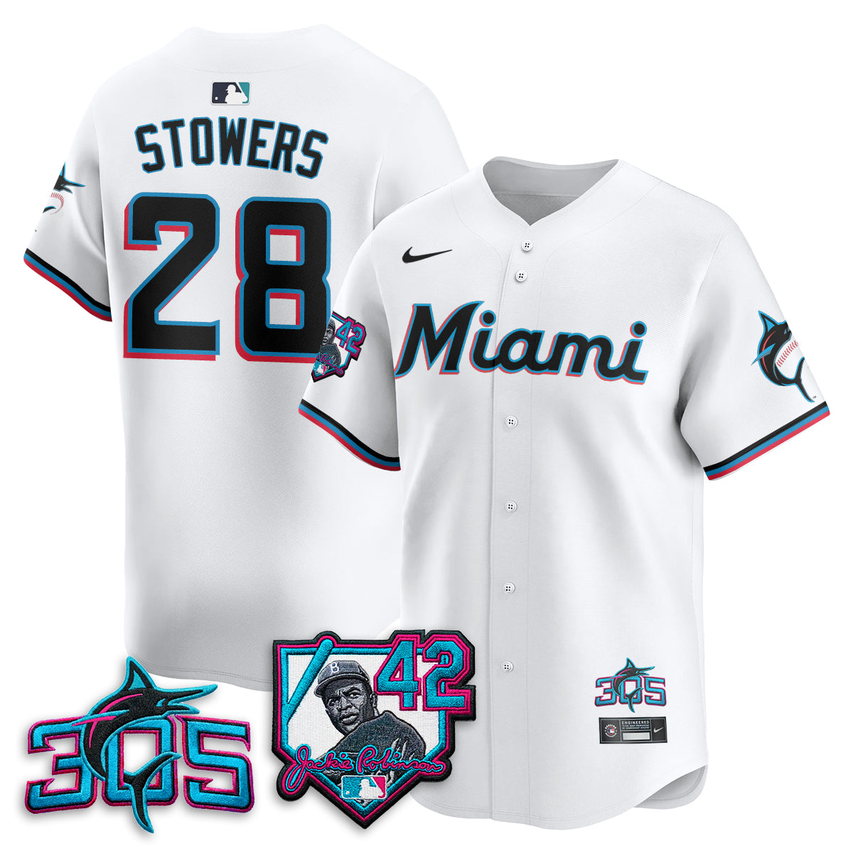 MIA 2026 Jackie Robinson New Era Vapor Limited Jersey - All Stitched