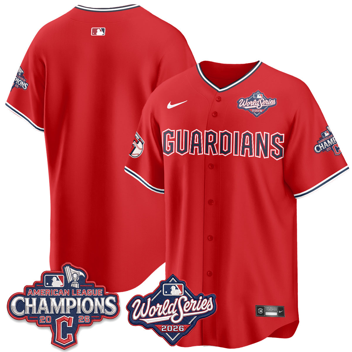 CLE 2026 AL Champions Vapor Jersey - Stitched