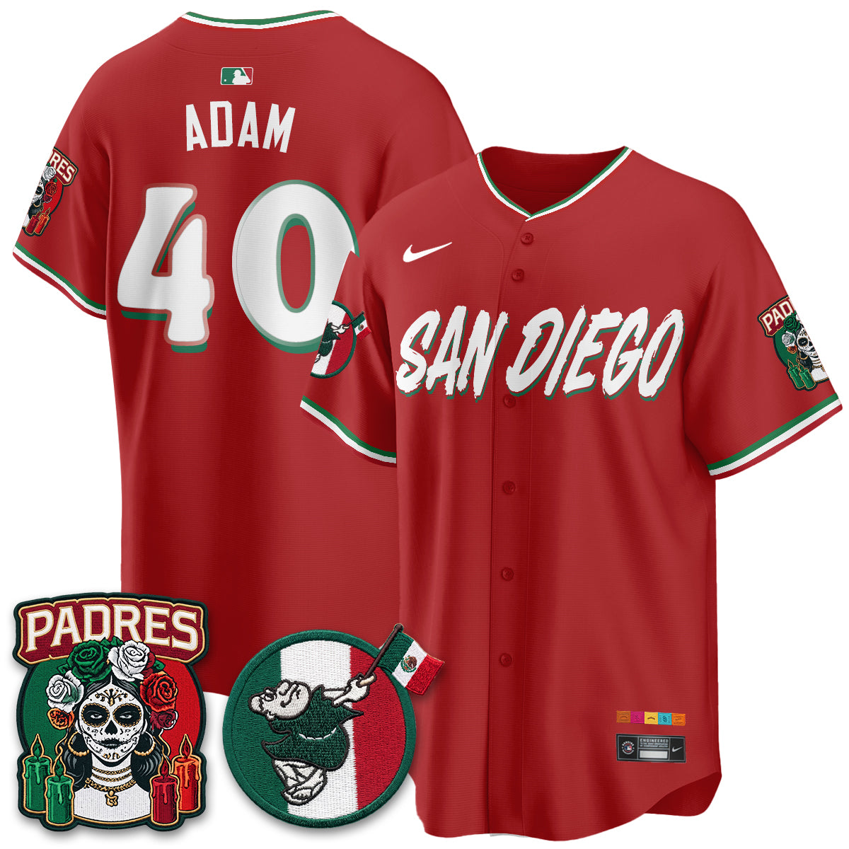 San Diego Padres City Connect Mexico Style Vapor Jersey - Stitched