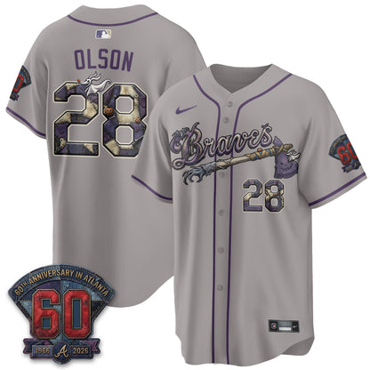 Atlanta Braves Nightmare Edition Vapor Jersey - Stitched