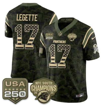 Carolina Panthers 2026 Salute To Service Edition Vapor Jersey - Stitched