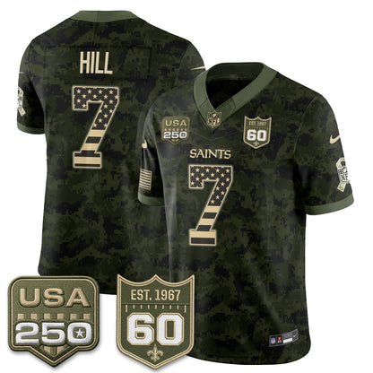 New Orleans Saints 2026 Salute to Service Vapor Jersey - Stitched
