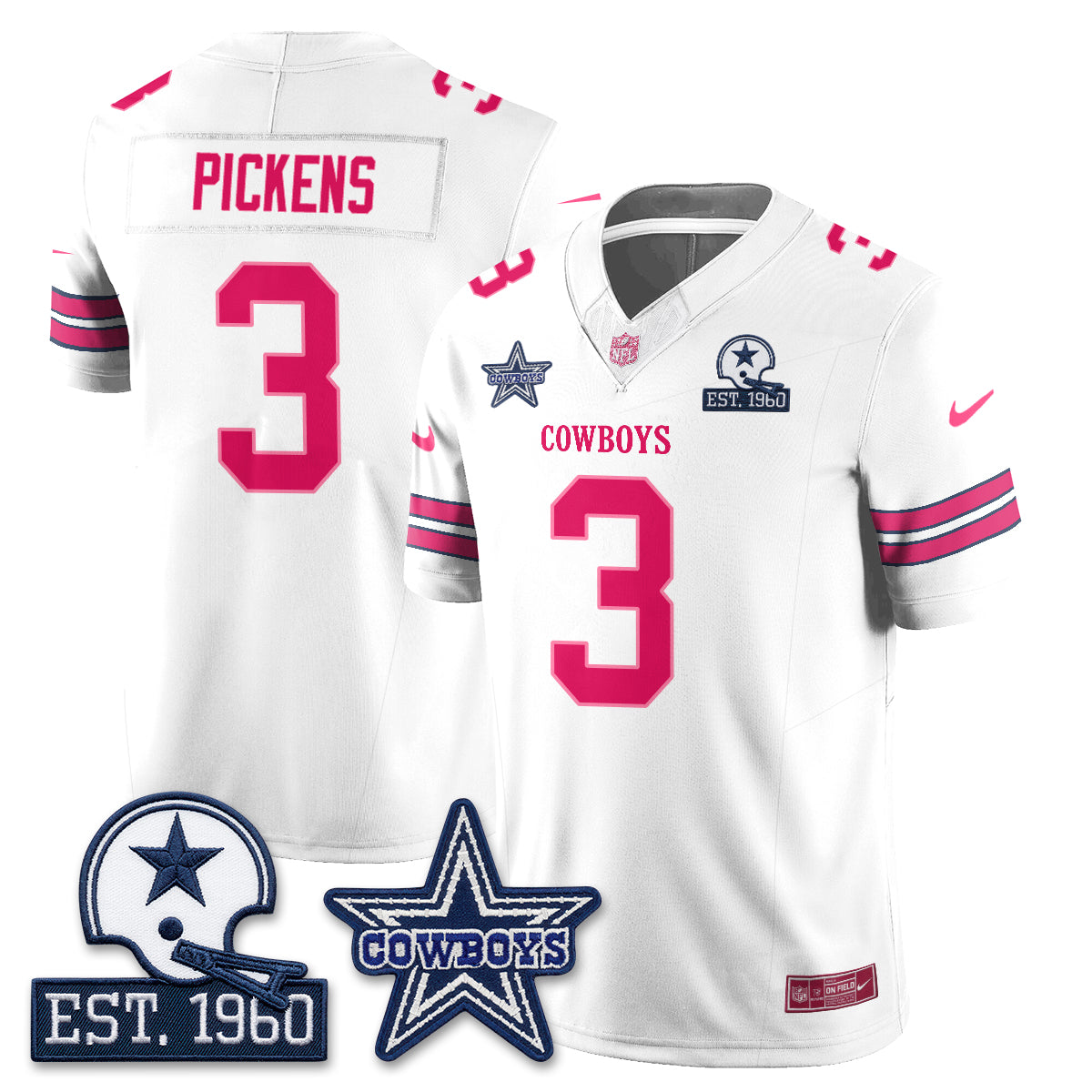 DAL Breast Cancer Awareness Edition Vapor Jersey - Stitched