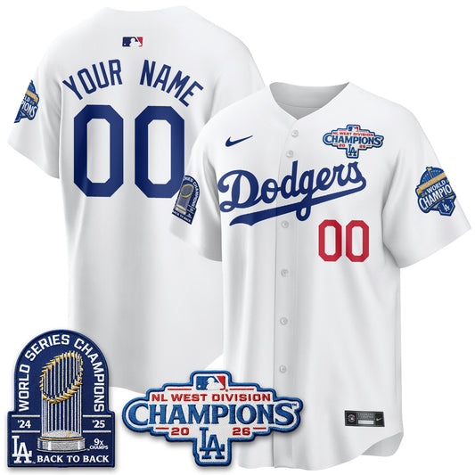 LAD 2026 NL West Champs Vapor Custom Jersey- Stitched