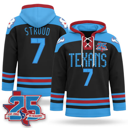 Houston Texans 2026 Rivalries Fleece-Lined Hockey Hoodie - Stitched