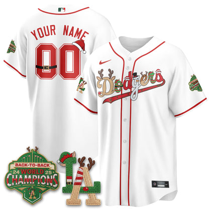 Los Angeles Dodgers 2026 Christmas Edition Vapor Custom Jersey- Stitched