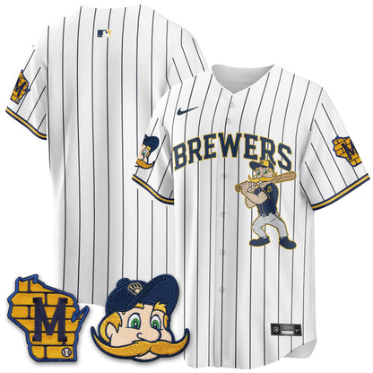 Milwaukee Brewers Bernie Edition Vapor Jersey - Stitched