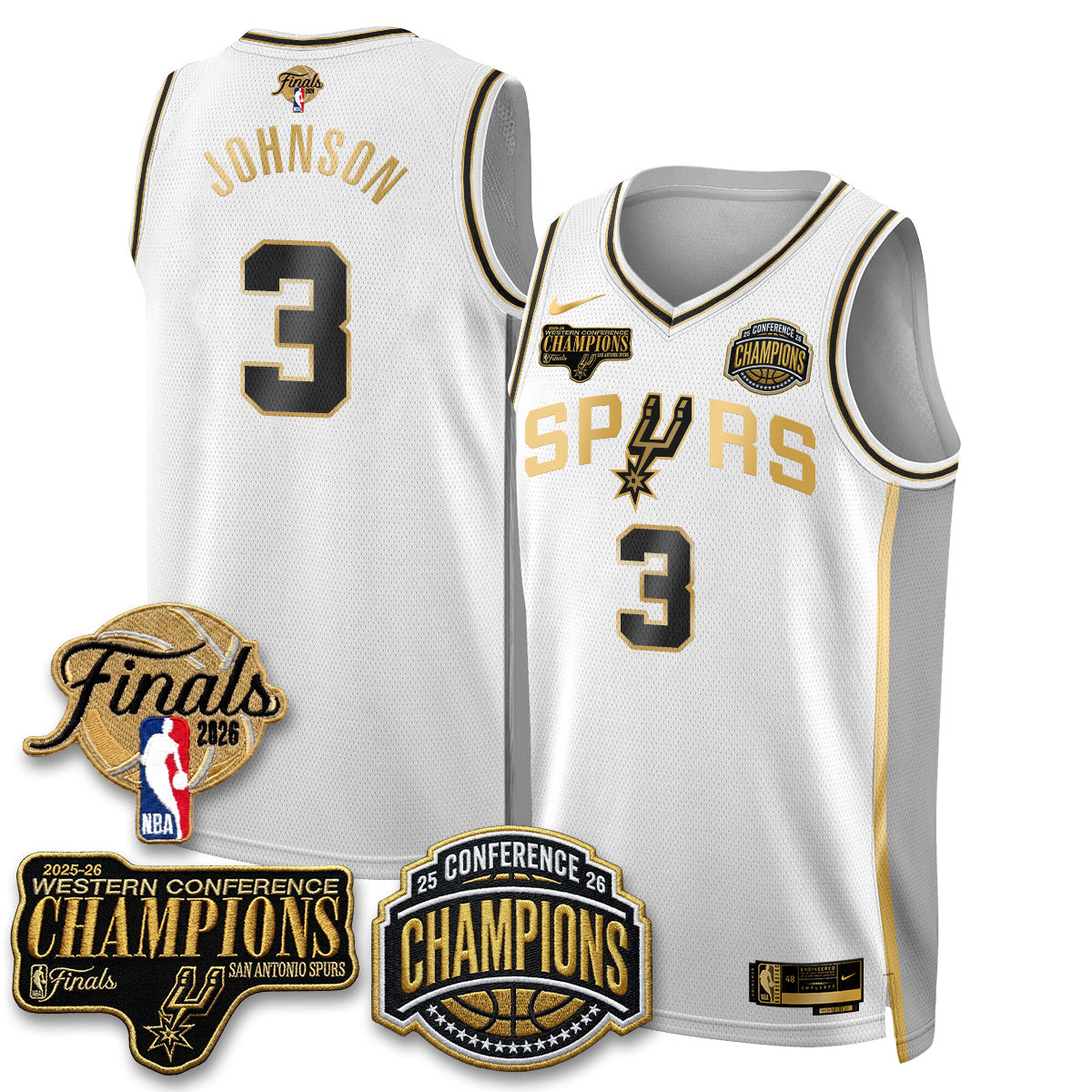 SAS 2026 NBA Western Conference Champions Vapor Jersey - Stitched N5
