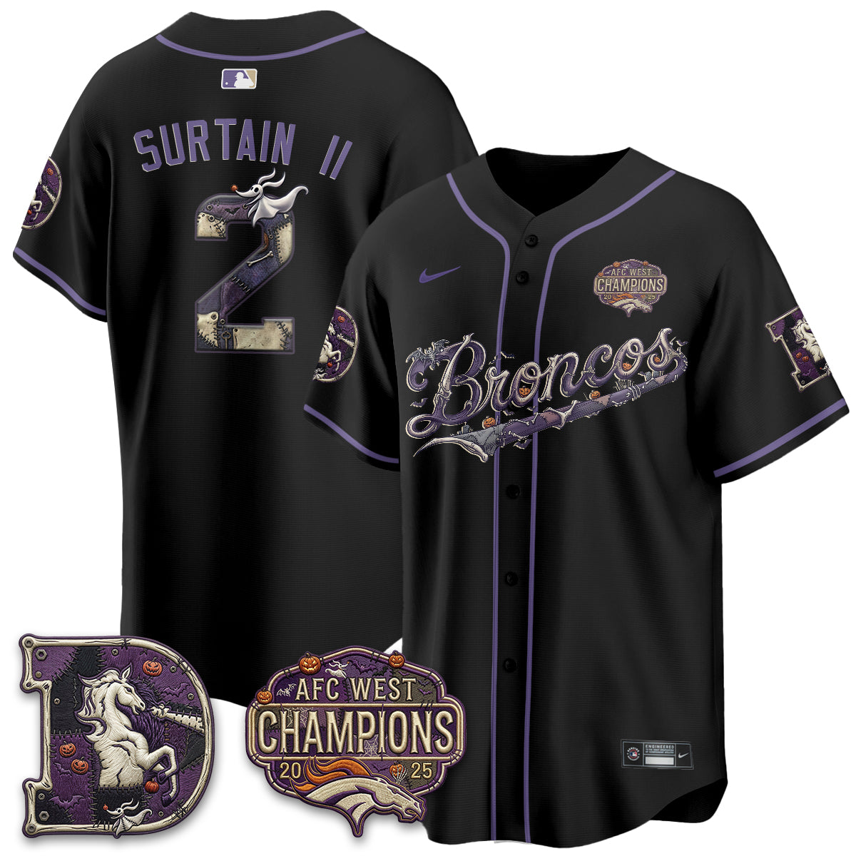 DEN 2026 Nightmare Edition Vapor Baseball Jersey - Stitched