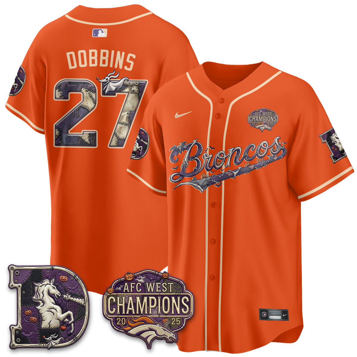 DEN 2026 Nightmare Edition Vapor Baseball Jersey - Stitched
