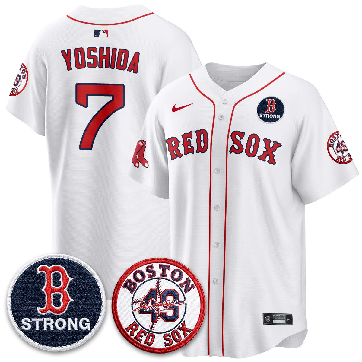 BOS Tim Wakefield Memorial Patch Vaper Premier Limited Jersey - All Stitched V2