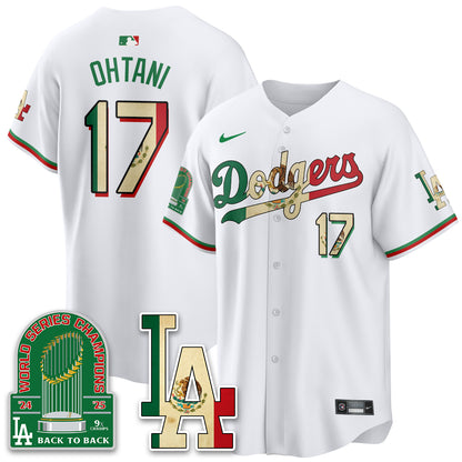 Los Angeles Dodgers Mexico Style Vapor Jersey- Stitched