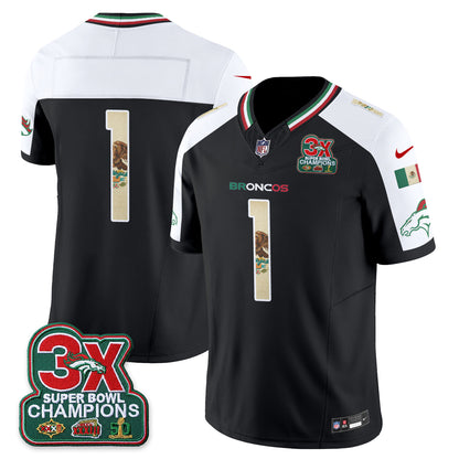 Denver Broncos Mexico Edition Vapor Jersey - Stitched