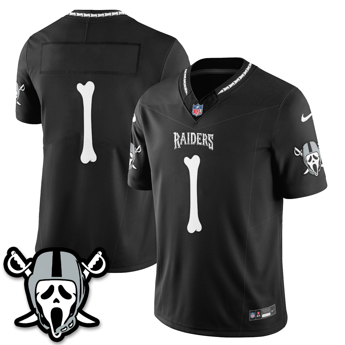 Las Vegas Raiders x Ghost Face Edition Vapor Jersey - Stitched