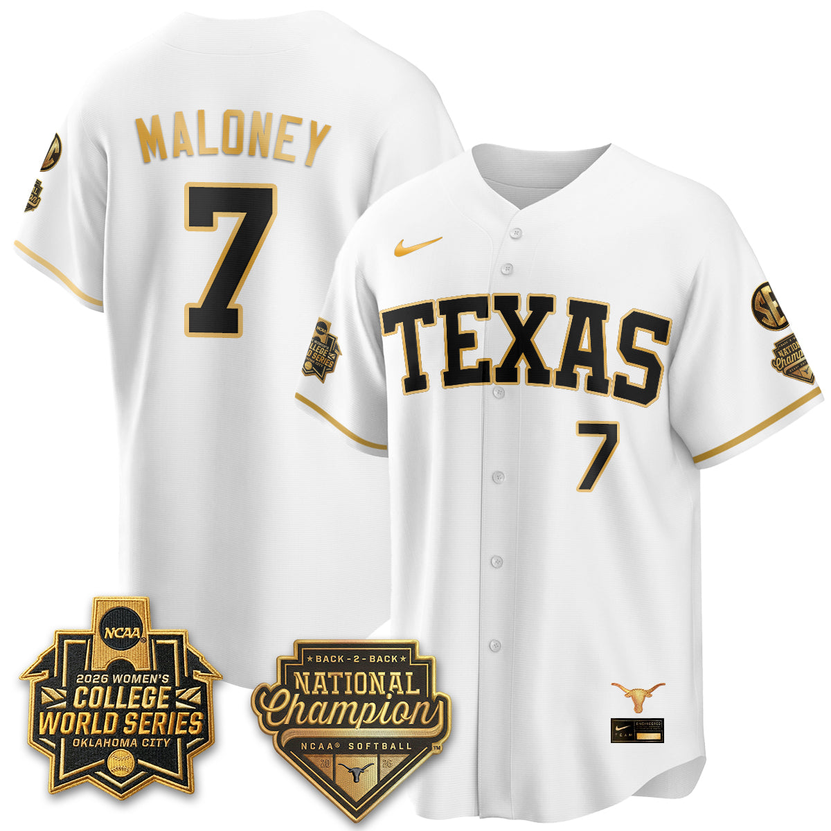 TEX Softball 2026 World Series (WCWS) Vapor Premier Limited Jersey - B2B Champs - Stitched