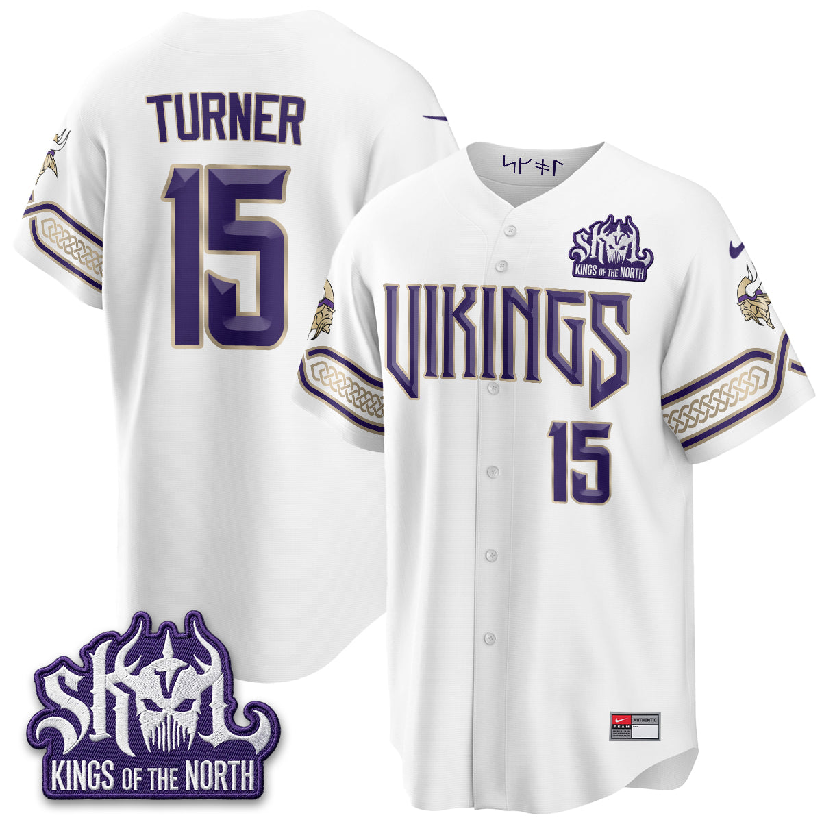 Minnesota Vikings 2026 Rivalries Edition Baseball Vapor Jersey - Stitched