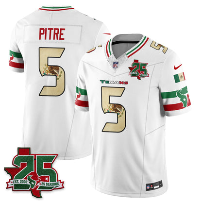 Houston Texans 25 Seasons Mexico Style Vapor Jersey - Stitched
