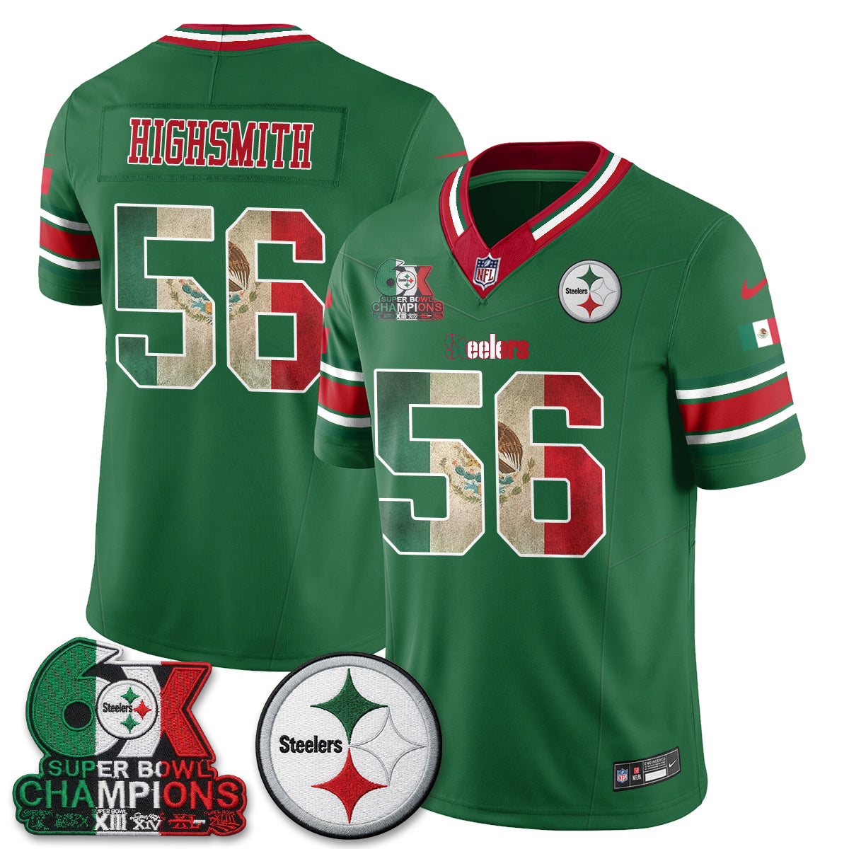 Pittsburgh Steelers Mexico Edition Vapor Jersey - Stitched