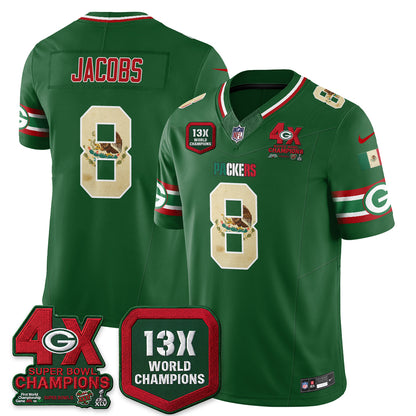 Green Bay Packers Mexico Edition Vapor Jersey - Stitched