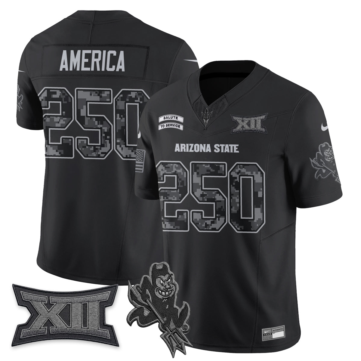 Arizona State Sun Devils 2026 Salute to Service Vapor Jersey - Stitched