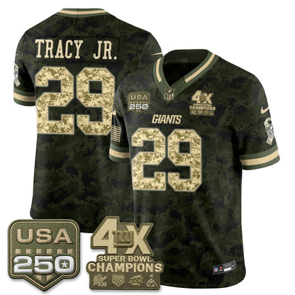 New York Giants 2026 Salute To Service Vapor Jersey - Stitched
