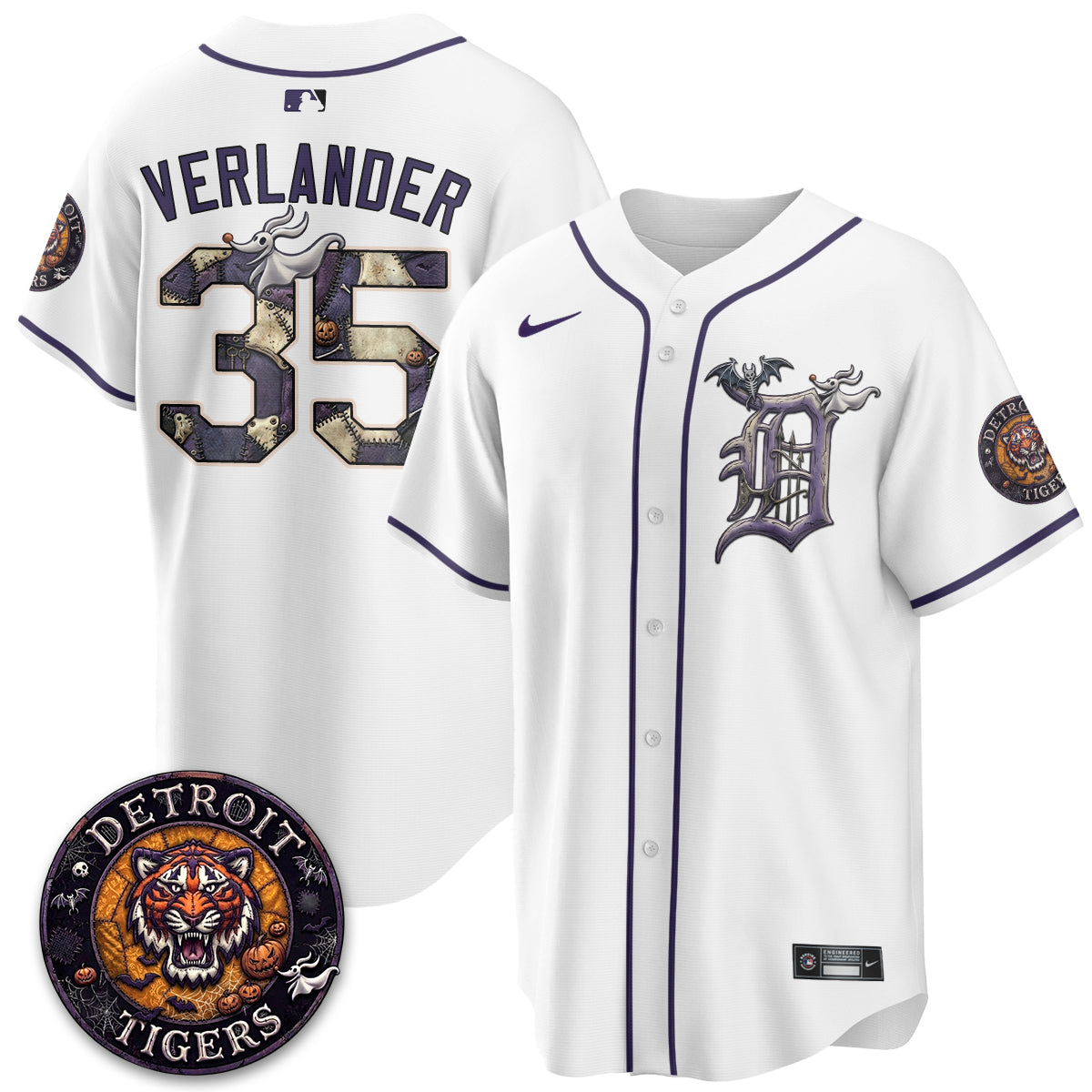 Detroit Tigers Nightmare Edition Vapor Limited Jersey - Stitched