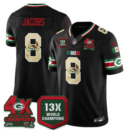 Green Bay Packers Mexico Edition Vapor Jersey - Stitched