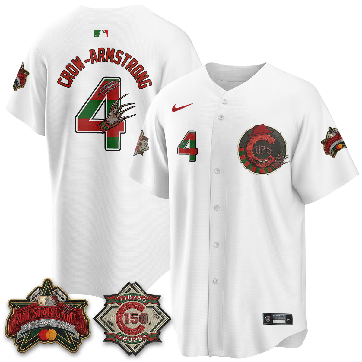 Chicago Cubs A Nightmare on Wrigley Field Edition Vapor Jersey - Stitched