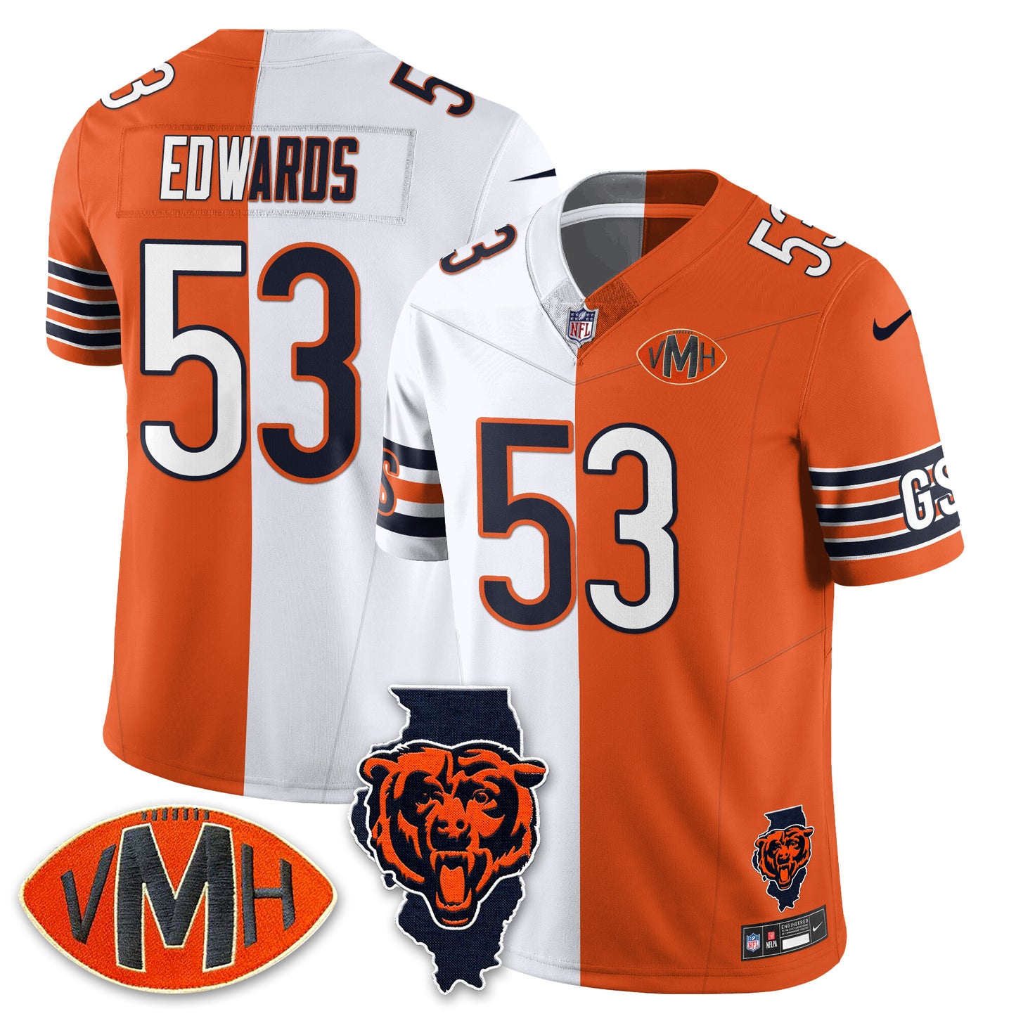CHI Honor Virginia Halas McCaskey Jersey - Stitched n1