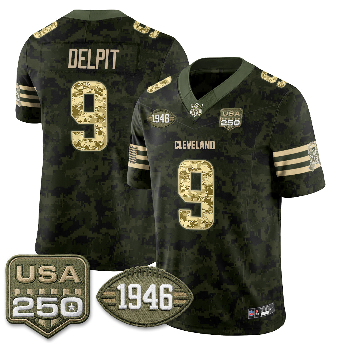 Cleveland Browns 2026 Salute to Service Vapor Jersey - Stitched