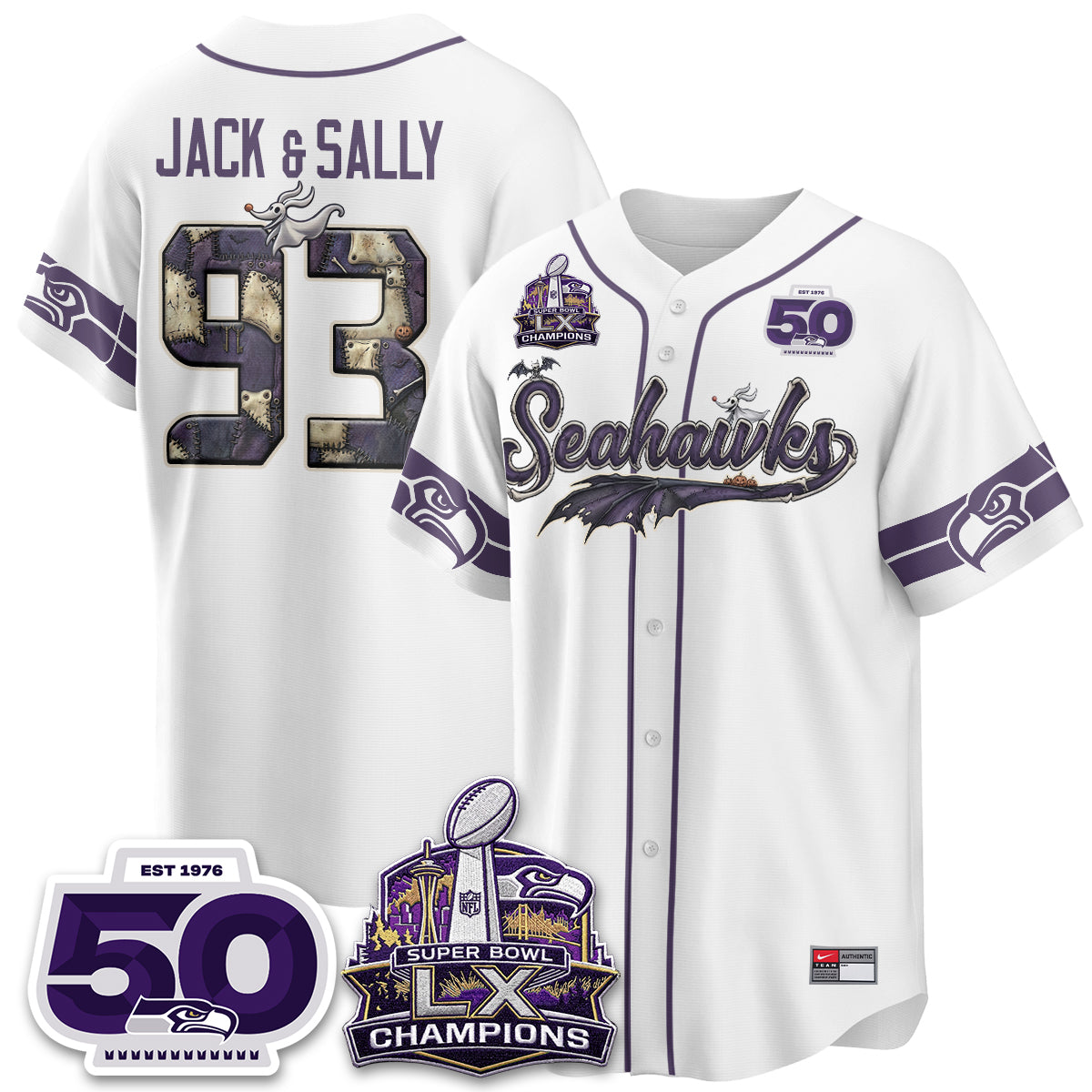 SEA 2026 Nightmare Edition Vapor Baseball Jersey - Stitched