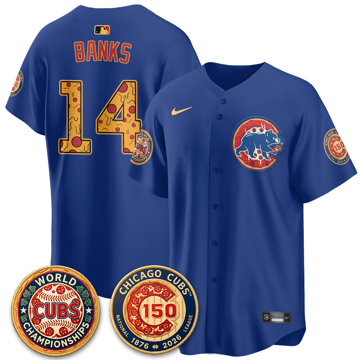 Chicago Cubs Deep Dish Pizza Vapor Limited Jersey - Stitched