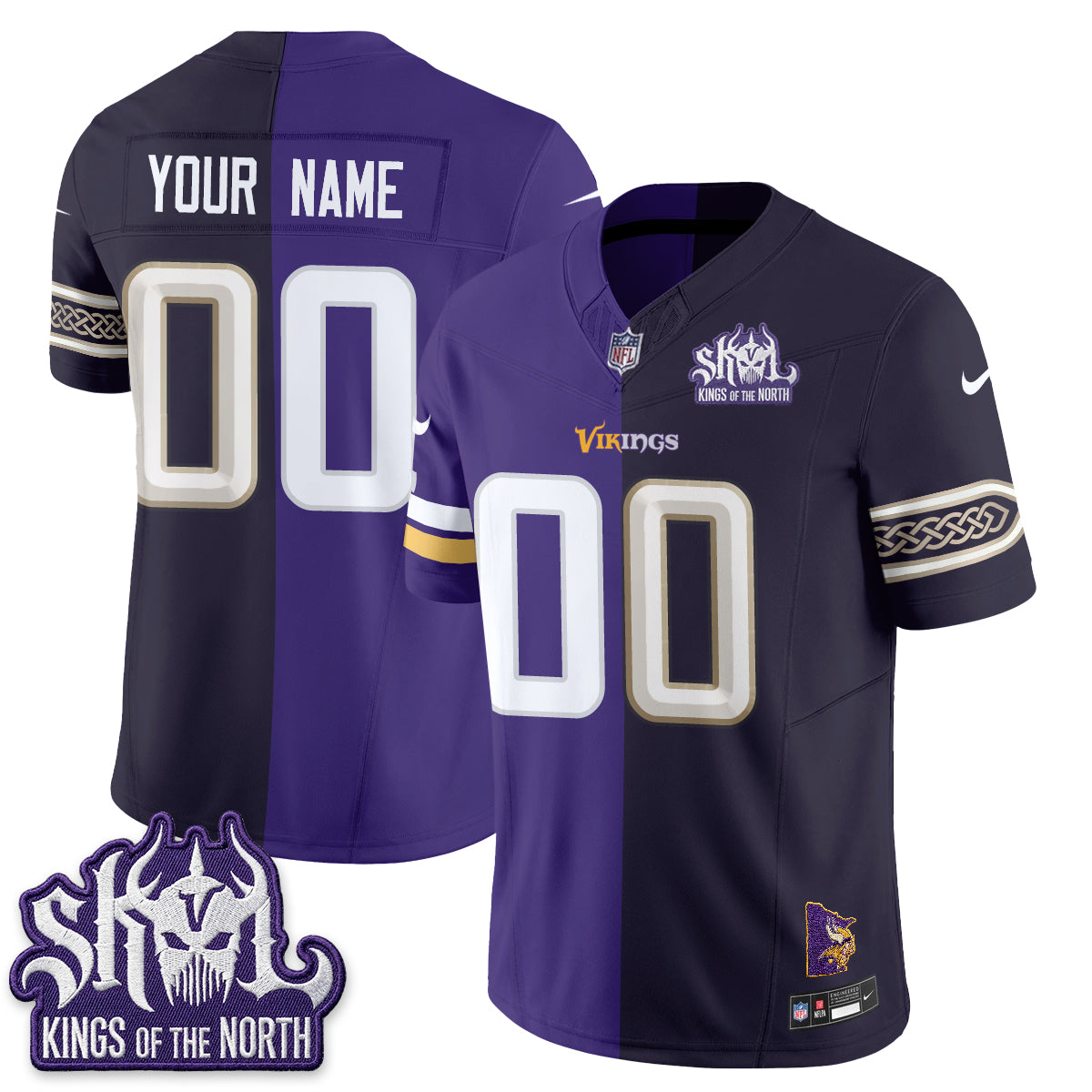 MIN Split Edition Vapor Custom Jersey - Stitched