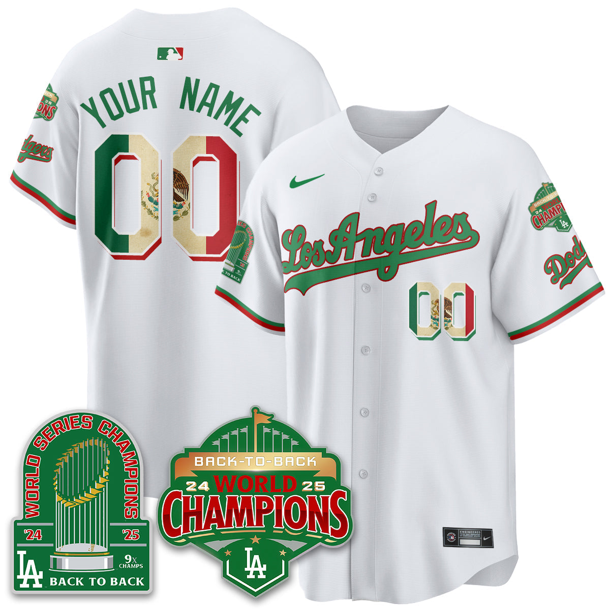 CUSTOM LAD Mexico Vapor Limited Jersey - 9x & B2B Champs - All Stitched
