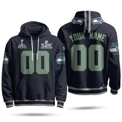 SEA S.Bowl Champs Custom Fleece Hoodie - Printed